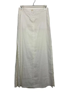 Theory Women's size 2 White Maxi A-Line Skirt High Side Splits Pockets Zip - Picture 1 of 9