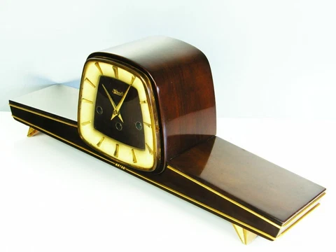 A DREAM LATER ART DECO  WESTMINSTER CHIMING MANTEL CLOCK HERMLE Cover