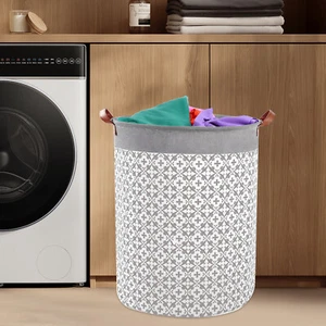 15.7 x 19.7in Laundry Canvas Storage Basket Foldable Clothes Laundry Hampers - Picture 1 of 14