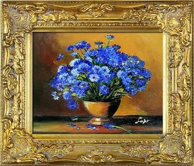 Ölgemälde Blumen Pflanzen Bild Bilder Gemälde Ölbilder Ölbild Mit Rahmen  G05880 • 69.19€