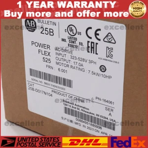 PowerFlex 525 2022 AB 25B-D017N104 7,5 kW 10 hp unidad de CA sellada impuestos gratuitos de EE. UU. - Imagen 1 de 6