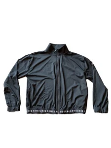 Under Armour Girls Loose Heat Gear Youth Size L Large Black Full Zip Jacket EUC - Picture 1 of 12