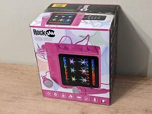 RockJam SingCube karaoke party machine Bluetooth speaker 2 mics pink ‎RJSC02