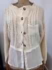 Trelise Cooper Curate White Cardigan With Silk Trim Size L