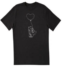 cat balloon girl graphic tee JDM SHIRt NEW cute kitten SHIRTS kids girls kid - Picture 1 of 2