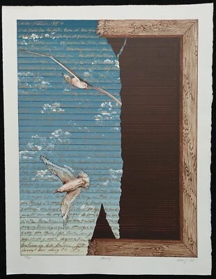 K. H. Denning Grafik Farblithographie Montag nummeriert signiert 1978  - Bild 1 von 4