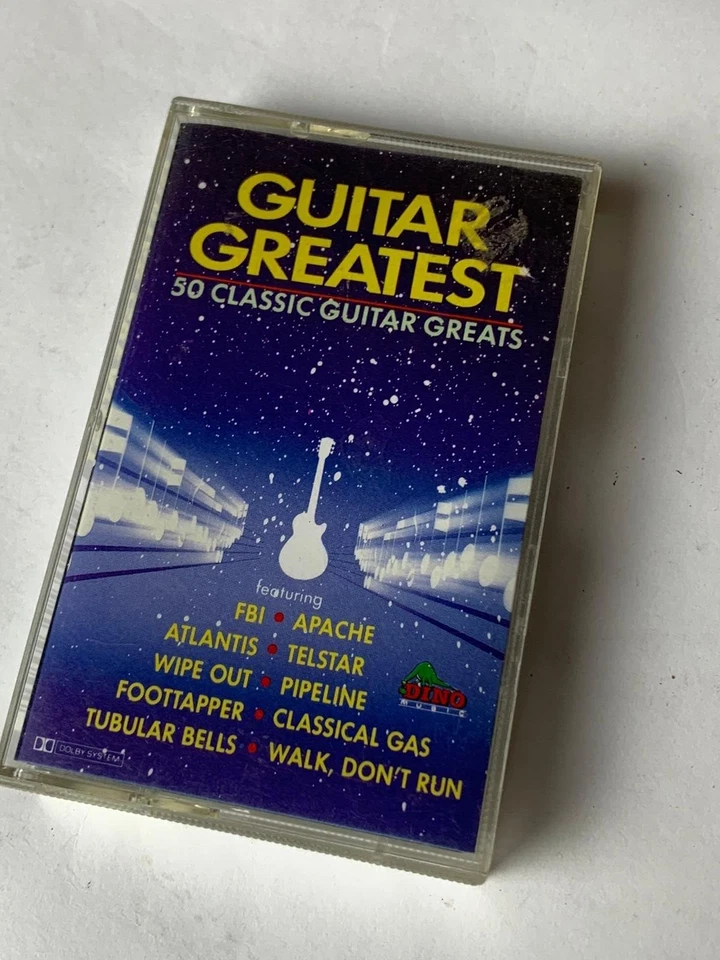 Guitar Greatest 50 Classic Guitar Greats Cassette Tape Dino Music Featuring FBI - Image 1 of 3