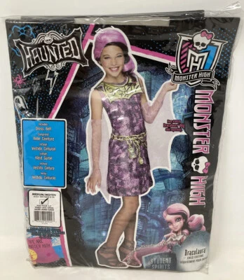Fantasia Monster High Kids Draculaura Meninas Assombradas Legal Adolescente Vampiro MÉDIO NOVO - Imagem 1 de 4