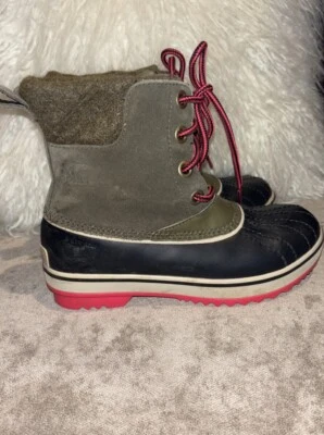 Sorel 绝缘防水鸭雪地靴 Youth3 羊毛 NY2416-383 蓝色/绿色/粉色 — 第 1/4 张图片