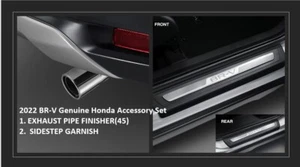 23-25 New BR-V SIDE Step Garnish& EXHAUST Tip FINISHER Pipe Genuine Honda Access - Picture 1 of 9