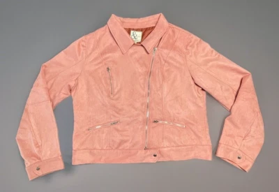 Chaqueta Moto Ampersand Avenue Vegana Gamuza Rosa Mujer Talla 2XL NUEVA DJ14321P-6 Foto 1 de 4