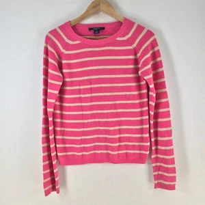 GANT womens knit sweater jumper size S pink striped long sleeve cotton 114026 - Picture 1 of 12
