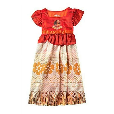 Disney Moana Ocean Princesa Disfraz Estilo Niña Camisón, Vestido Foto 1 de 2