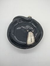Russ Berrie Alley Katz Whimisical Black Cat Candy Trinket Dish Hand Painted