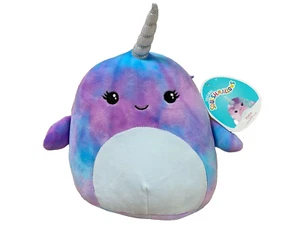 BNWT 2021 Genuine Kellytoy Squishmallow Plush 20cm Hallie Narwhal Whale Toy - Bild 1 von 3