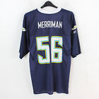 San Diego Chargers Reebok Mens M NFL Football Jersey Shirt Kit Top #56 Merriman