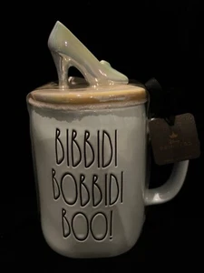 Rae Dunn Blue BIBBIDI BOBBIDI BOO! Mug Disney Princess Slipper Top - NEW - Picture 1 of 3
