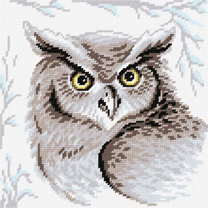 Needlepoint Kit "Owl" Cross stitch kit with Printed Tapestry Canvas - Picture 1 of 1