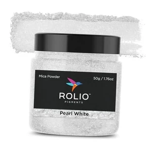 Premium Mica Powder - (50G / 1.76oz) - 1 Jar of White Pigment Pearl White - Picture 1 of 8