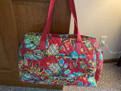 Vera Bradley TRIPLE COMPARTMENT TRAVEL BAG, RUMBA Pattern, CO Compliant RED NWT - Image 1 of 4