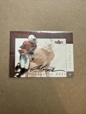 Santana Moss: 2001 Fleer Autographics Authentic Autograph Card New York Jets - Image 1 of 4