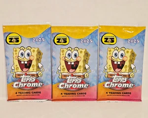 3x 2025 Topps Chrome SpongeBob 25th Anniversary Blaster Pack - NEU, Sealed - Bild 1 von 1