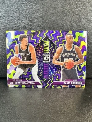 Donruss Optic David Robinson Victor Wembanyama Illusion Purple #5 Spurs 2024-25 Foto 1 de 3