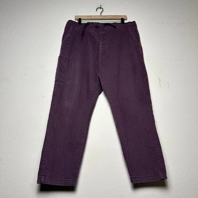 Levi Jean Sweatpant Joggers Purple Adjustable Stretch Cargo Men XL Burgundy - Image 1 of 4