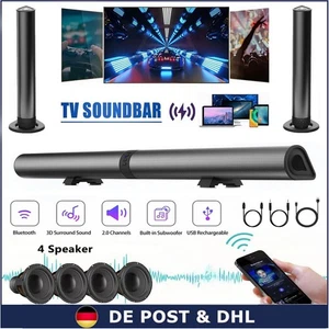 NEU Bluetooth 5.3 Soundbar 2-in-1 Subwoofer Lautsprecher 3D Surround TV Heimkino - Bild 1 von 21
