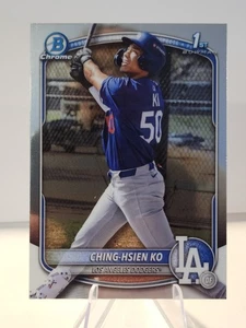 Bowman Chrome CHING-HSIEN KO 2025 1st Bowman Base Prospect SSP Dodgers BCP-224 - Imagen 1 de 2