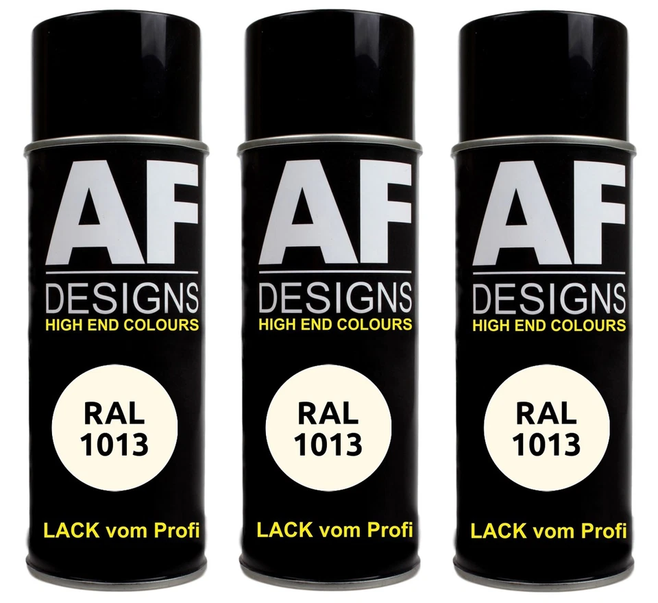 3x RAL Lackspray Buntlack Sprühdose Spraydose RAL1013 PERLWEISS glänzend matt - Bild 1 von 1