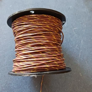 Houston Wire 16 AWG Brown w/Yellow Striped Wire  Boat Marine Tinned Copper 500' - Picture 1 of 4