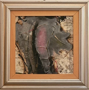 Muzio Sebastiano Carrara Pittore Astratto Materico Anni 70 Quadro Vintage Raro - Foto 1 di 4