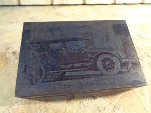 General Plummer and Official Car, Camp Dodge- Historic Iowa Printing Press Block - Picture 1 of 5
