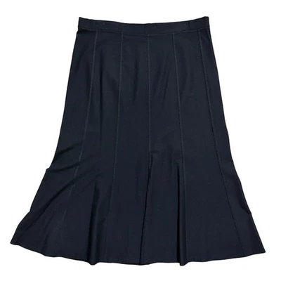 Falda midi de crepé elástica Eileen Fisher para mujer talla L cápsula minimalista negra Foto 1 de 4