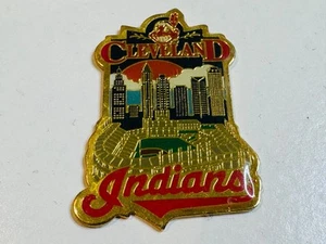 Old Vintage Cleveland Indians Epoxy Lapel Pin Chief Wahoo Jacobs Field The Jake - Picture 1 of 2