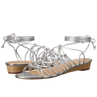 Кожаные сандалии Tahari Caper с ремешками на танкетке размер 8 - Изображение 1 из 4