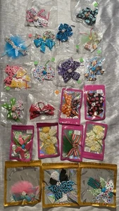 Lot Of 20 Handmade Farm Animals Girls Hair Bows, Clips, Ties, Barrettes - Picture 1 of 5
