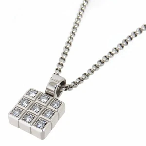 Chopard Ice Cube Diamond Pendant K18 White Gold Chain 42cm 0.32ct Case Cert - Picture 1 of 10