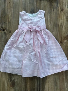 Heirlooms by Polly Flinders Pink Gingham Sleeveless Dress Girls Size 24 Months - Picture 1 of 12