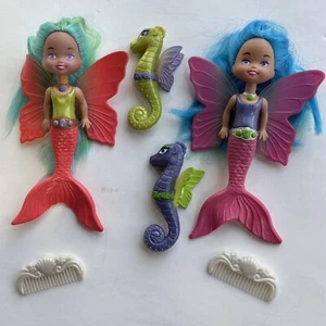 Swimways Fairy Tails Mermaid dolls Opal pink/blue Ruby green/orange Pool Bath - Picture 1 of 9