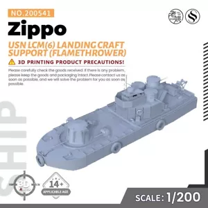 Kit modellino militare 1/200 USN LCM(6) "Zippo" supporto sbarco (lanciafiamme) - Foto 1 di 4