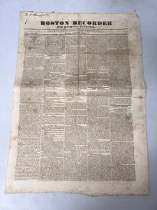 Periódico Boston Recorder Nathaniel Willis 15 de febrero de 1828 No 7 Vol XIII - Imagen 1 de 1