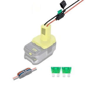 DIY Dock Power Wheel Adapter Connector 14 AWG Wires For Ryobi 18V Battery Holder - Picture 1 of 10