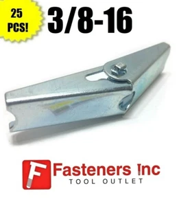 (25) 3/8-16 Toggle Wing Nut Zinc Plated - Spring Loaded Hollow Wall Anchor - Bild 1 von 1