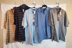 Lot of 5 Alan Flusser Golf, Arrow & Collection Men's XL Polo Shirts New Tags 