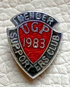 UGP ULSTER GRAND PRIX (MOTOCICLETAS) MIEMBRO DEL CLUB DE AFICIONADOS 1983 RARO PIN INSIGNIA - Imagen 1 de 3