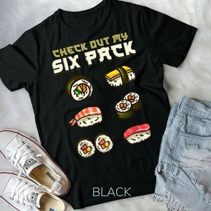T-shirt forma unisex regalo palestra giapponese sushi - Foto 1 di 10