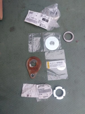 Kawasaki S2 Steering Stem  Washers And Nut 92090 007 46098 016 with rod. - Image 1 of 4