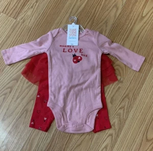 Just One You Carter's Mommy's Love Bug Outfit Bodysuit Tutu Leggings Size 3M - Picture 1 of 3